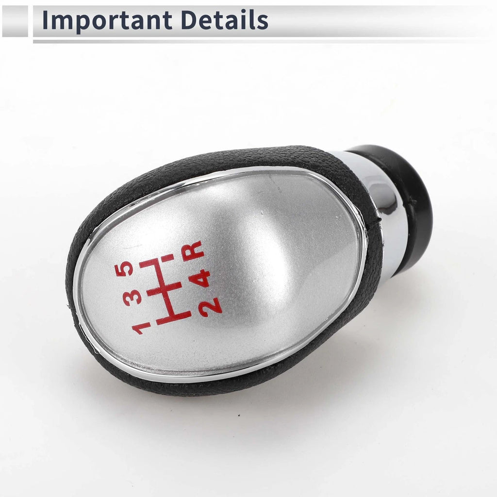 5 Speed Shift Knob for Ford Focus MK2 (2005–2011) Red Silver Tone Black