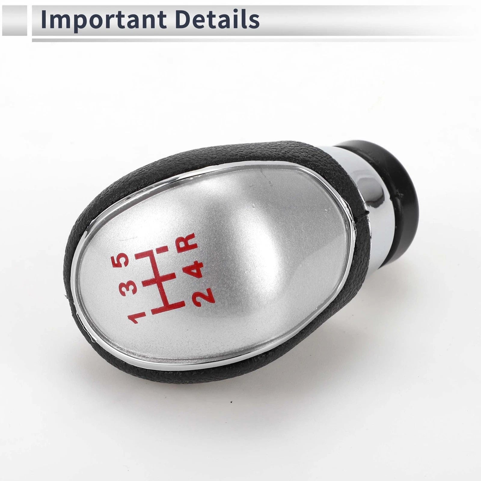 5 Speed Shift Knob for Ford Focus MK2 (2005–2011) Red Silver Tone Black