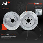 Rear Drilled Brake Rotors & Ceramic Pads for Subaru Legacy Impreza