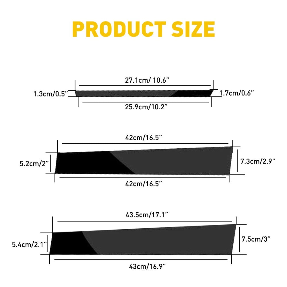 6x Glossy Pillar Posts Door Trim Cover Stickers for Toyota Corolla (2014–2018)