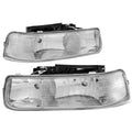 Chrome Crystal Headlight + Corner + Smoked 3D LED Tail Light Kit for Silverado (1999–2002)
