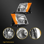 Set of 2 Chrome Headlight Assembly for Nissan Xterra (2005–2015)