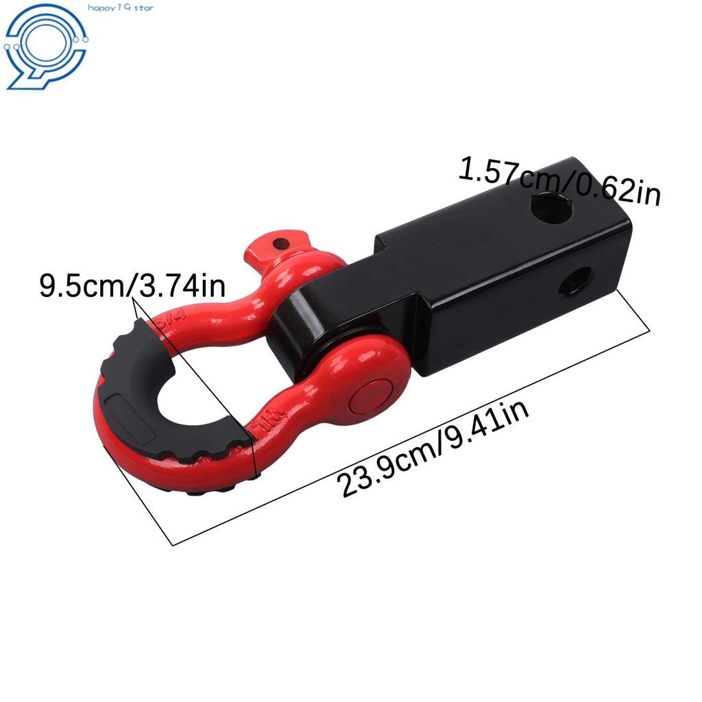 2" Receiver Shackle Hook with 3/4" D Ring for Off-Road Recovery