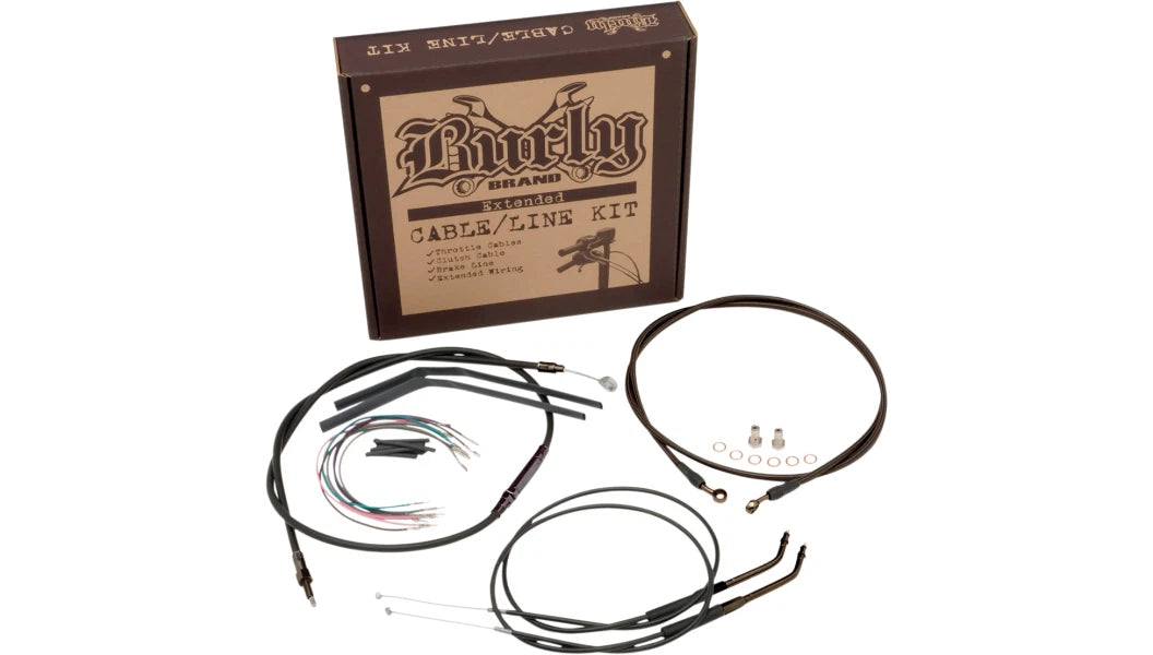 Burly Extended Brake Line Kit for Harley Softail (2000–2006)