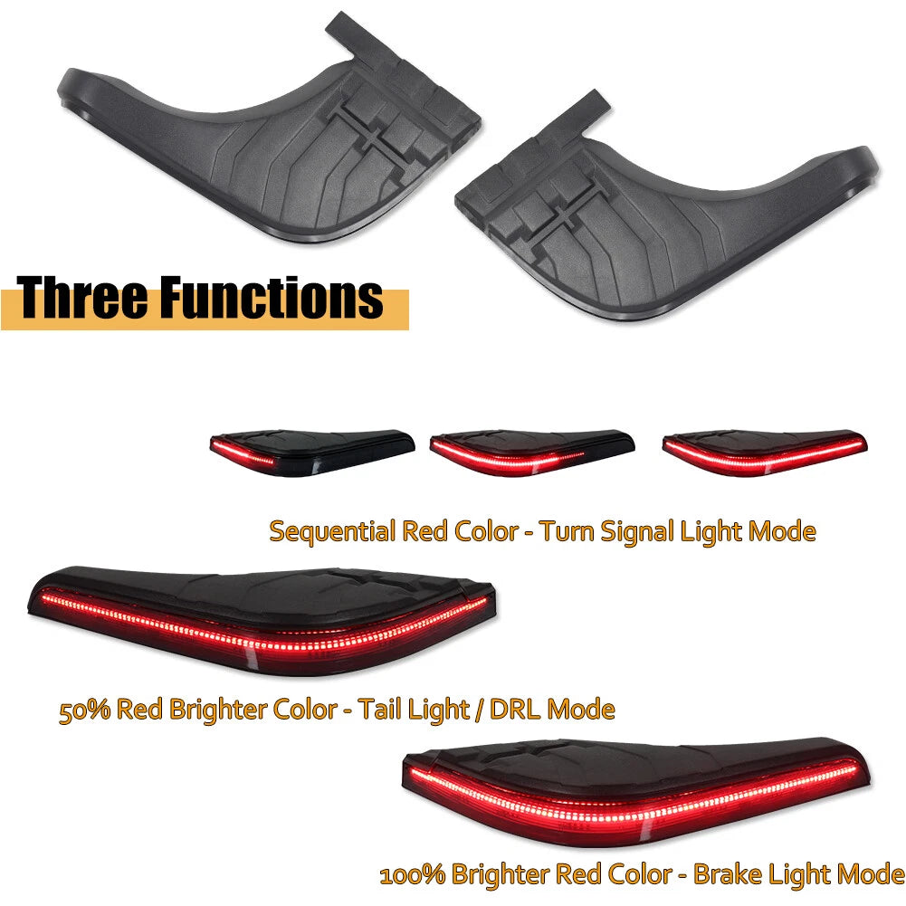 2X Red LED Rear Bumper Step Lights for Toyota Tundra (2007–2013)