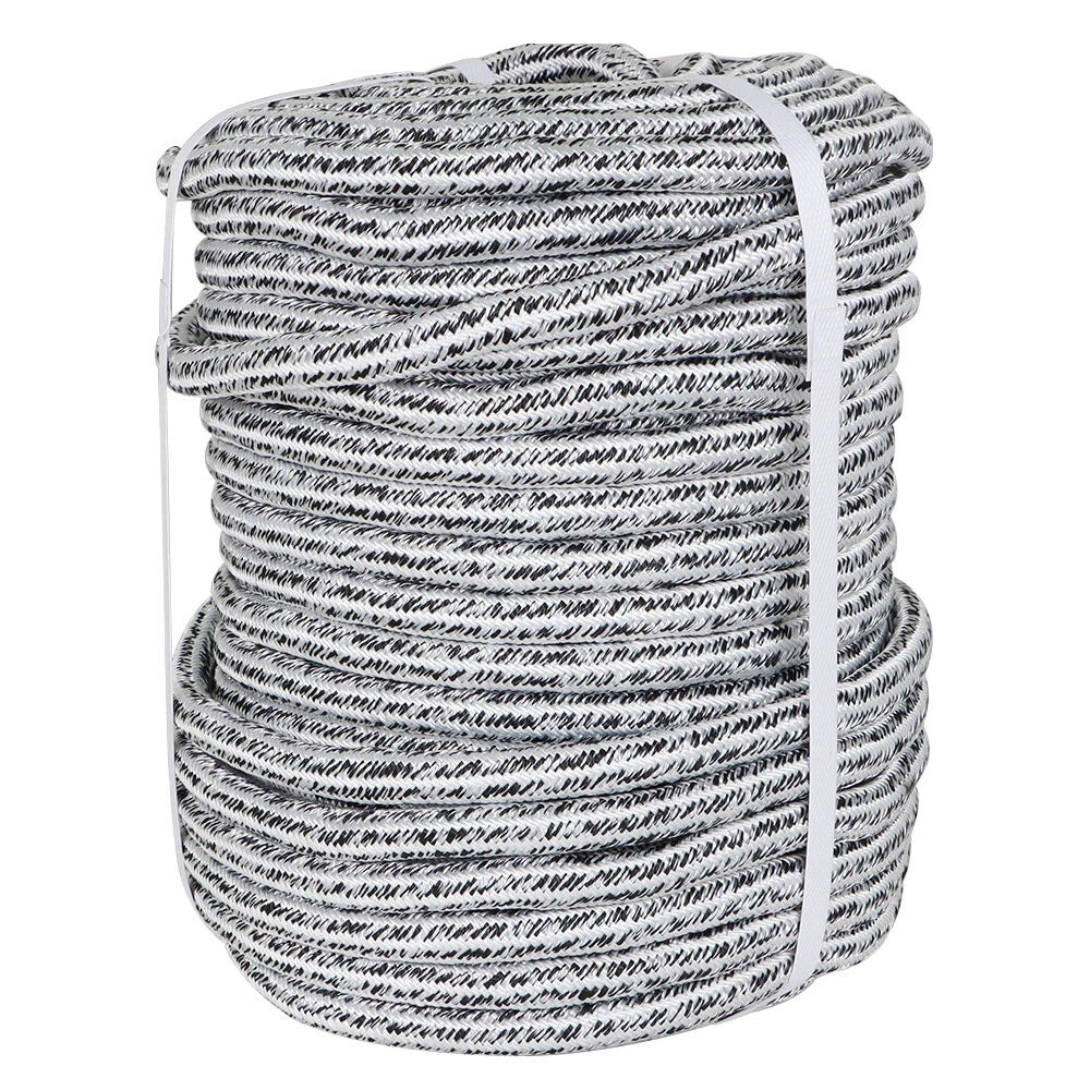 Braided Rope 5/8" x 200' for Heavy-Duty Use (Black & White)