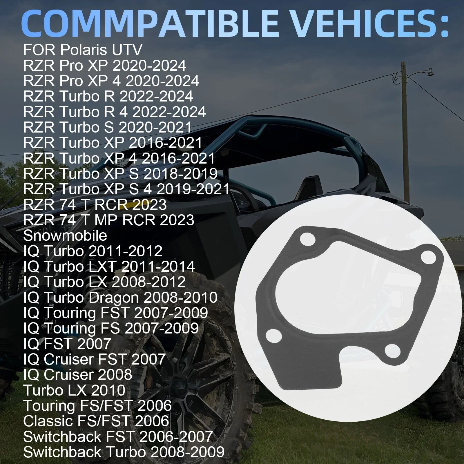 Exhaust gasket for Polaris RZR (2019–2023)