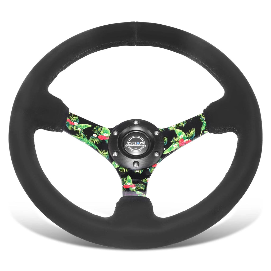 NRG RST-036TROP-S 350mm Suede Leather Racing Steering Wheel for Universal (2010–2023)