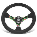NRG RST-036TROP-S 350mm Suede Leather Racing Steering Wheel for Universal (2010–2023)