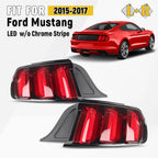 LED Tail Light Set for Ford Mustang (2015–2017) Black Left + Right