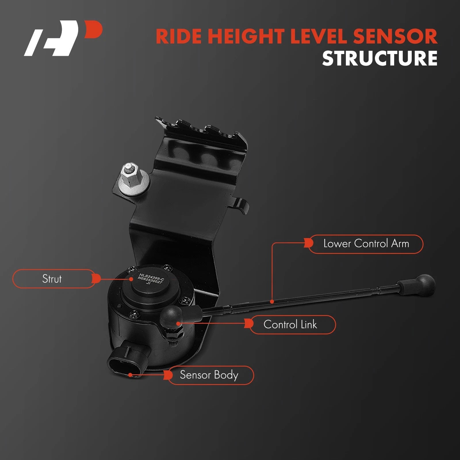 2X Front Left & Right Suspension Ride Height Level Sensor for Buick DTS (2006-2011)