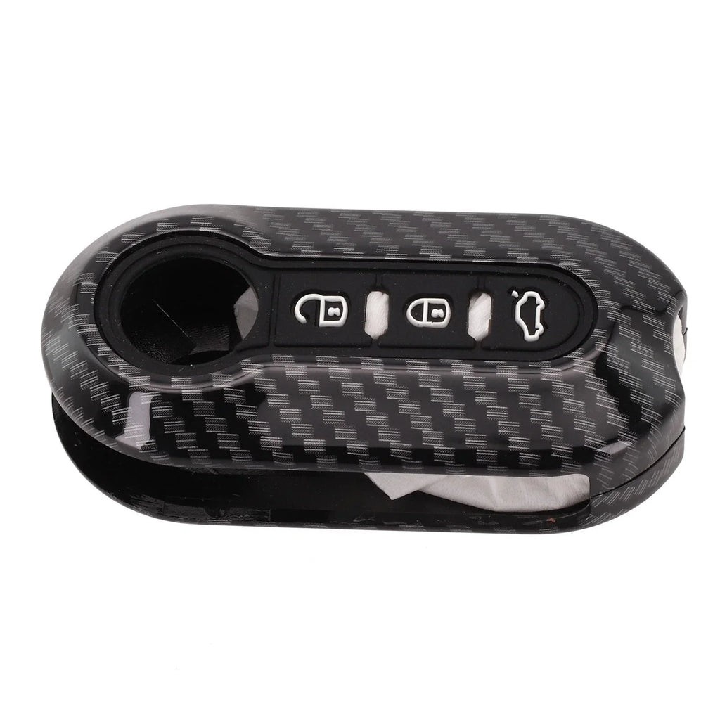 Carbon key case key cover for Fiat 500 Ducato Abarth Doblo (2007���2024)