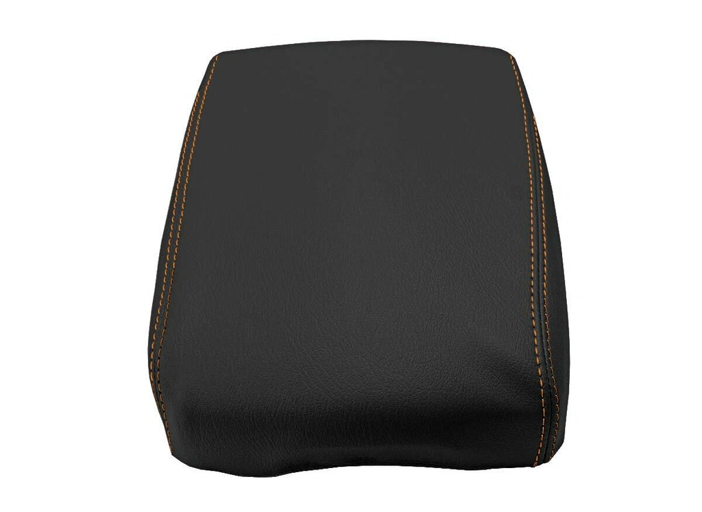 Console Lid Pull Over Cover Leather for Infiniti FX35 (2009–2012) Orange Stitch