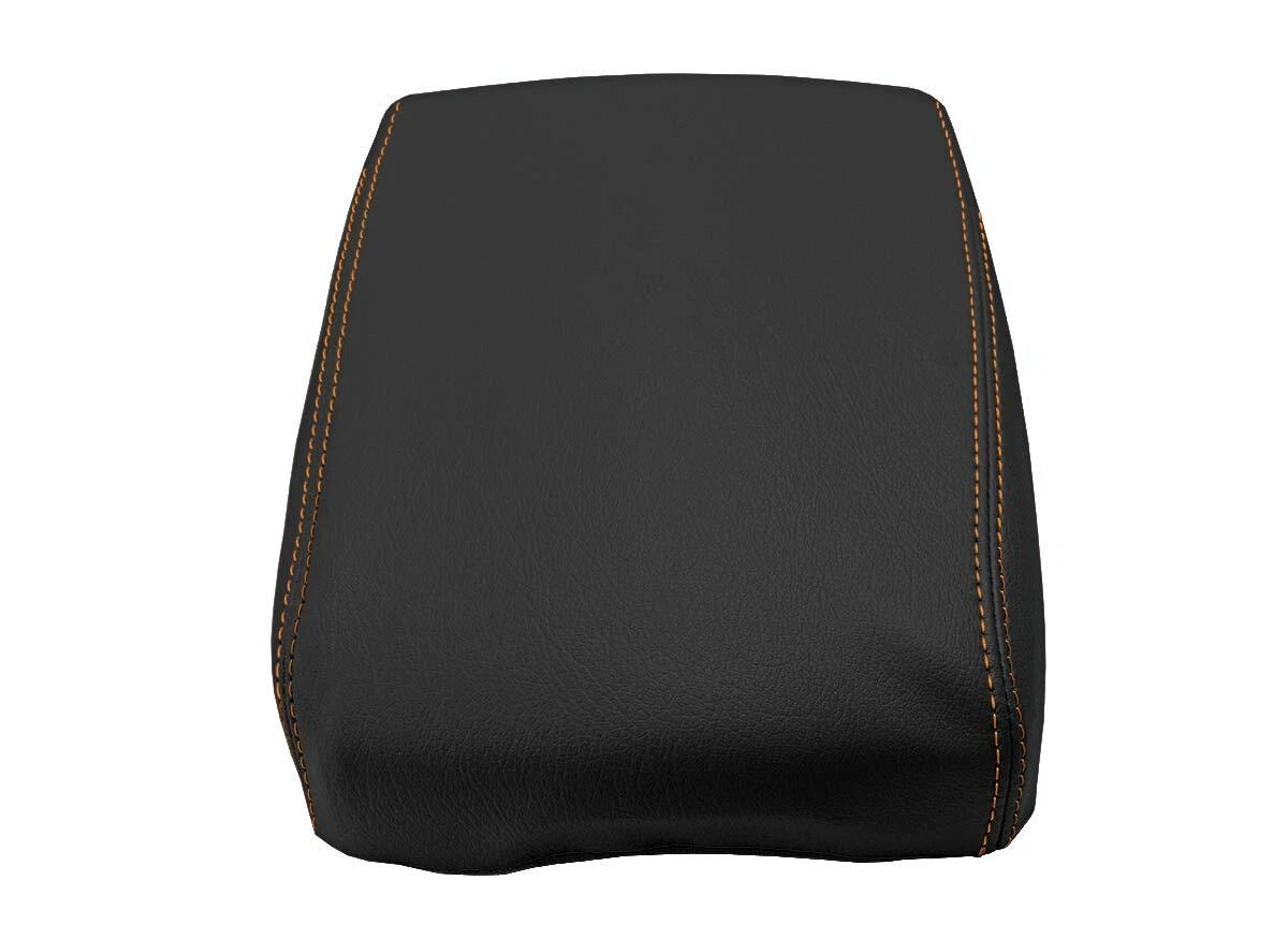 Console Lid Pull Over Cover Leather for Infiniti FX35 (2009–2012) Orange Stitch