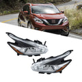 Set of 2 Headlights for Nissan Murano (2015–2018) Clear Replacement