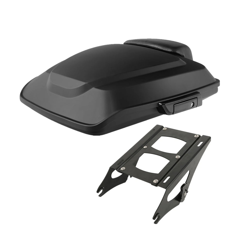 Matt Black Razor Trunk Pad Mount Rack for Harley Road King (2014–2025)