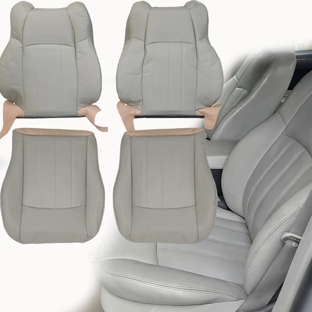 Leather Seat Covers for Chrysler 300C (2005–2010) Light Gray