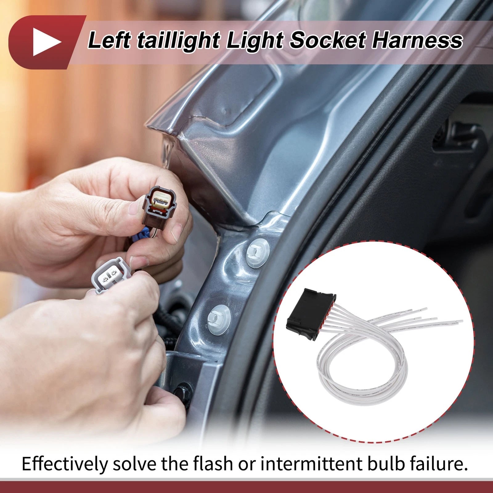 Left Tail Light Socket Wiring for Mercedes-Benz C-Class W204 (2012–2014) No. 2048202277