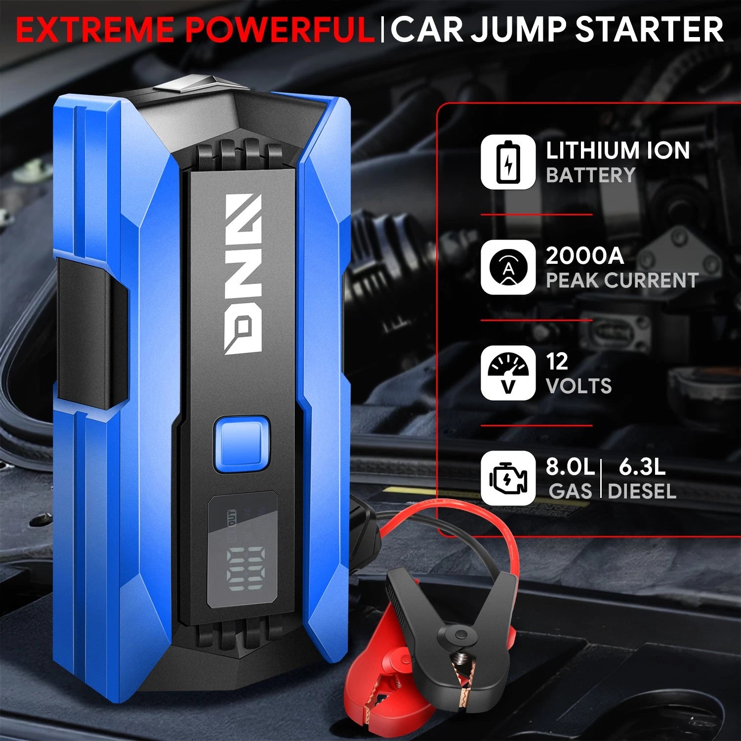 15000mAh Power Bank Vehicle Battery Booster Jump Starter for Universal