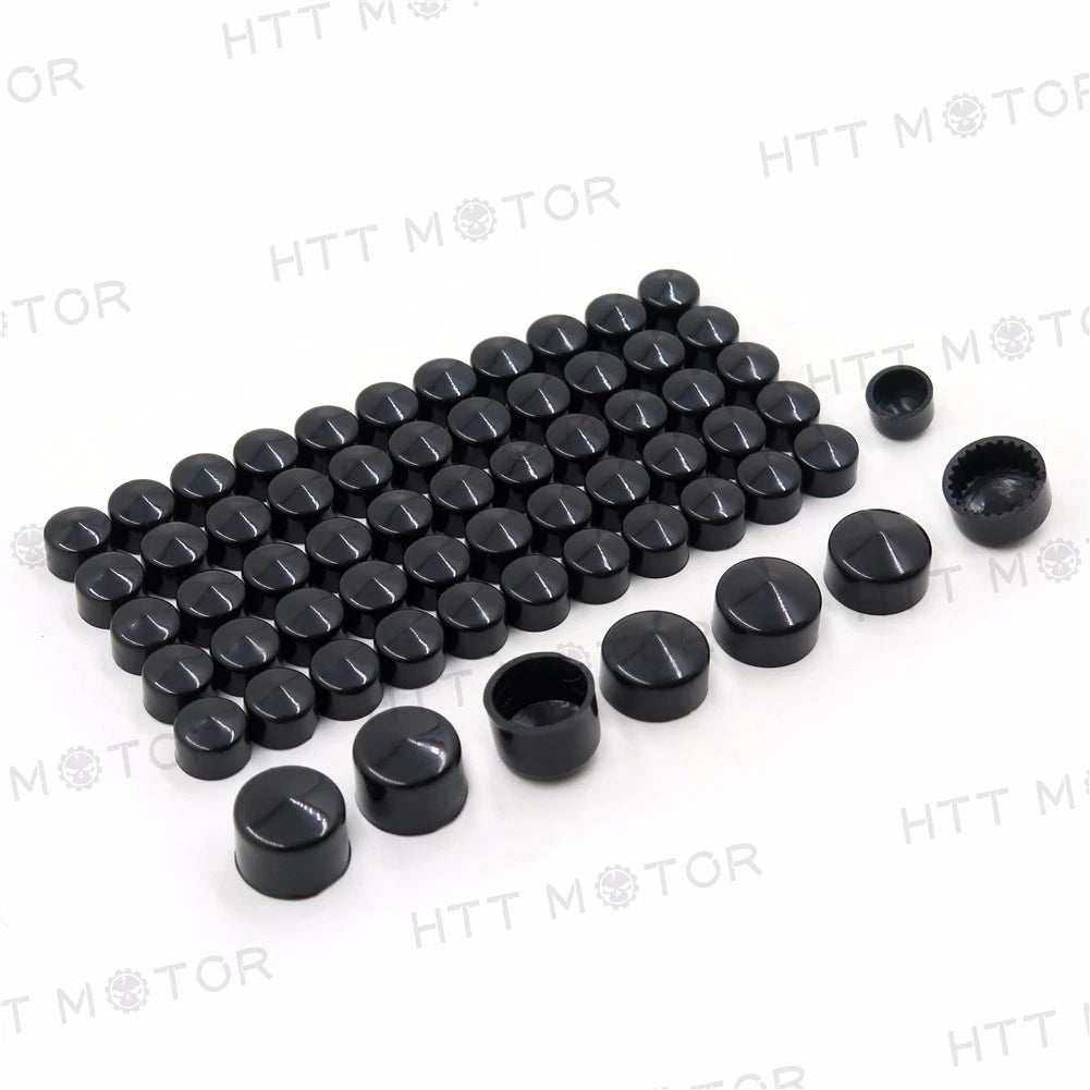 63pcs Black Caps Cover Kit for Harley Sportster (2004–2015)