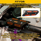 Pipe Heat Shield Cover for Motorcycle (Carbon Fiber, Orange)