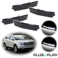 Set of 4 Smoke Lens White LED Side Marker Lights for Lincoln MKX (2007–2010)