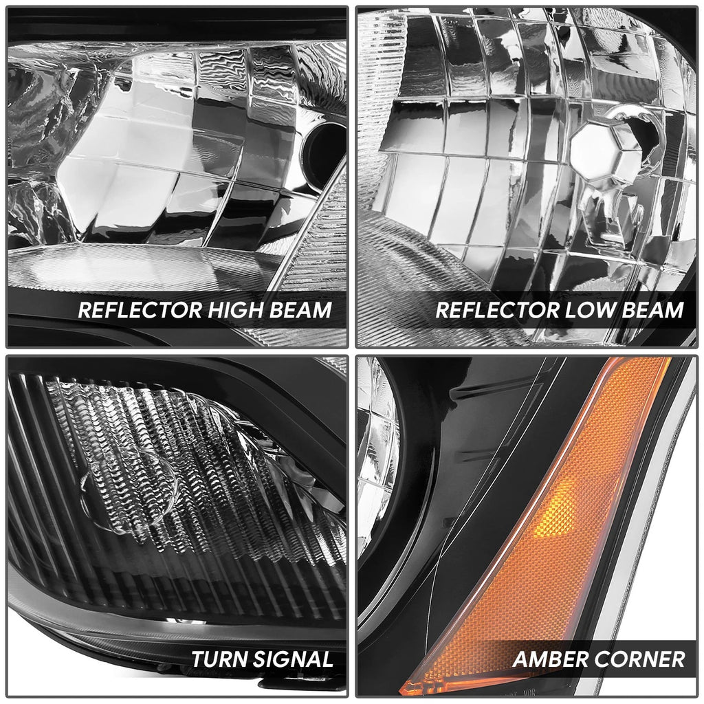 OE Style Black Housing Amber Corner Headlight for Ford Transit 150-350 (2015–2023)