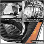 OE Style Black Housing Amber Corner Headlight for Ford Transit 150-350 (2015–2023)