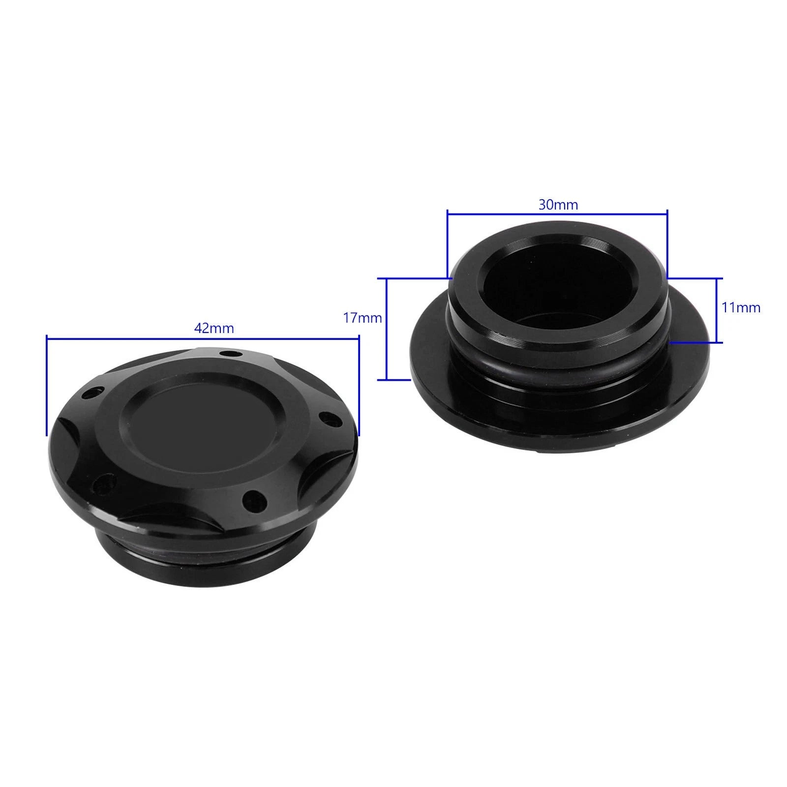 CNC Aluminum Side Frame Plugs for Yamaha YZF R3 R25 MT-03 MT-25 (2015–2023)