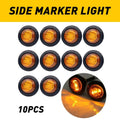 10pcs Round 3/4" LED Marker Clearance Lights for Auto Truck Trailer Amber