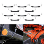 Set of 10 Heavy Duty Rubber Tarp Straps with Hooks for Automotive Use