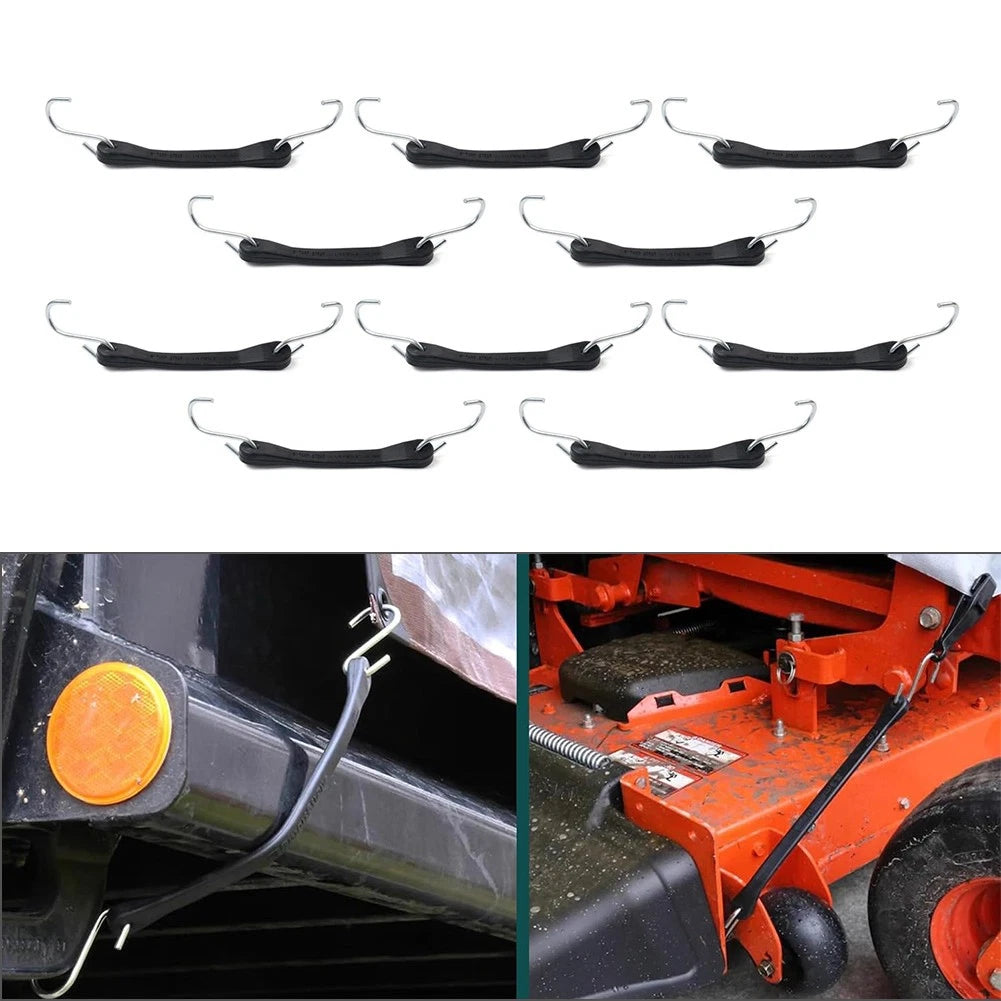 Set of 10 Heavy Duty Rubber Tarp Straps with Hooks for Automotive Use