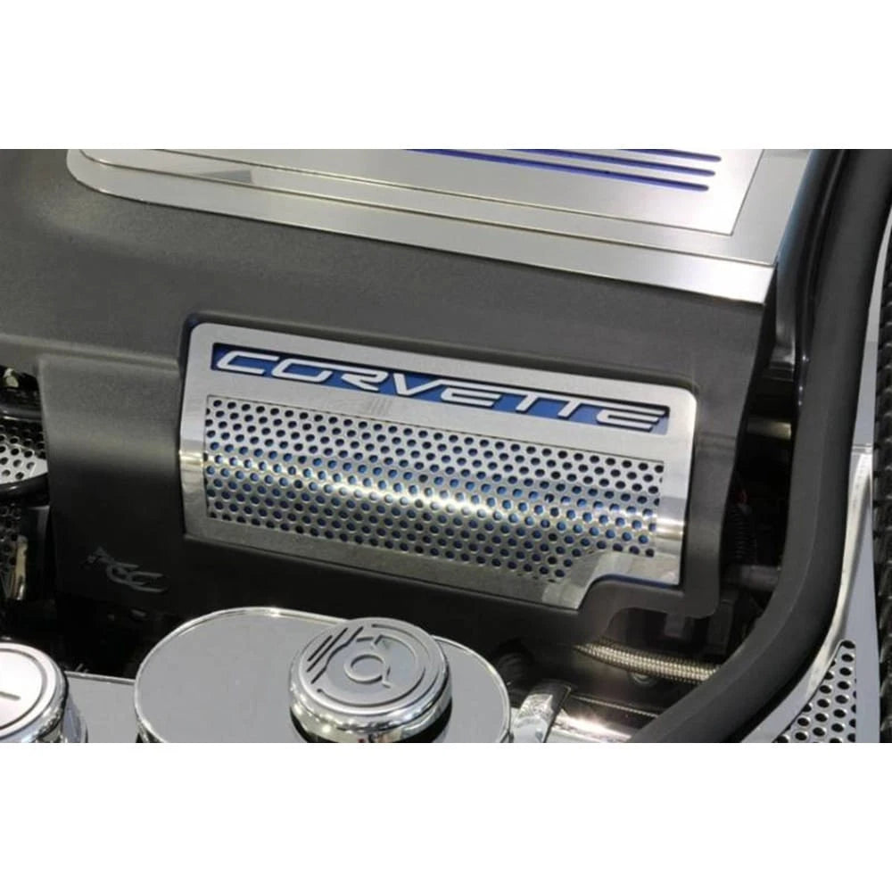 Perforated Stainless Steel Engine Shroud Side Inserts for 2009-2013 Corvette ZR1