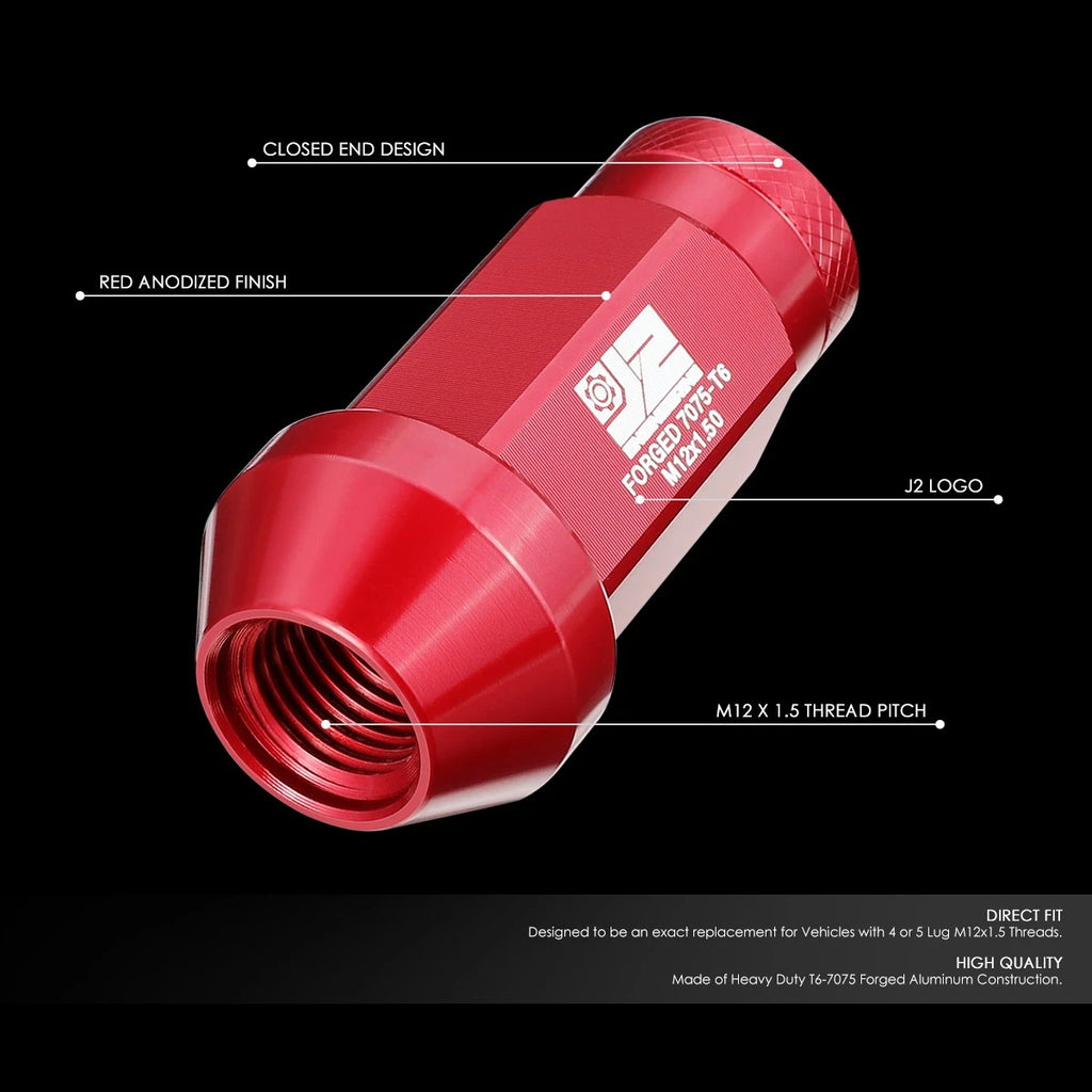 Set of 20 Closed End Lug Nuts M12 X1.5 24mm OD for J2 Engineering