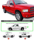 iBoard Stainless Steel 6" Side Steps for Dodge Ram 1500/2500/3500 (2002-2008)