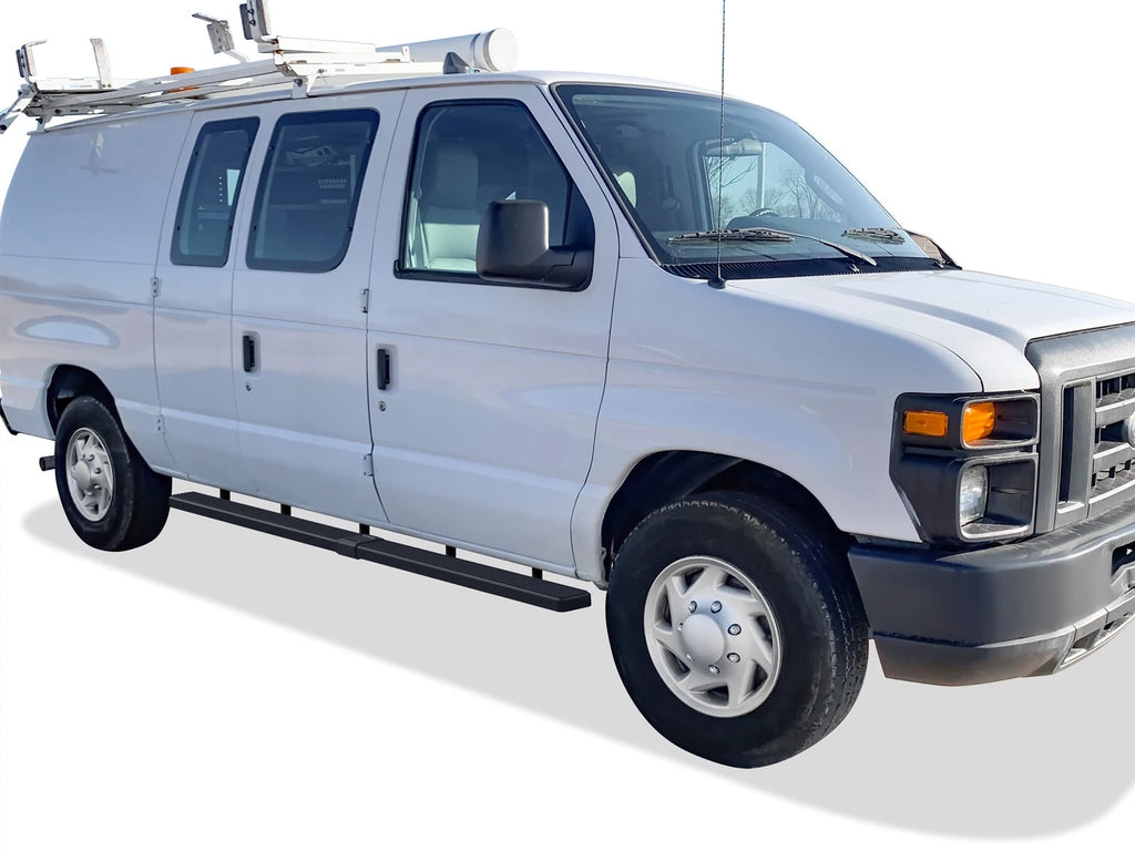 iBoard Running Boards for Ford Econoline 1999-2014 (5-Inch Matte Black)