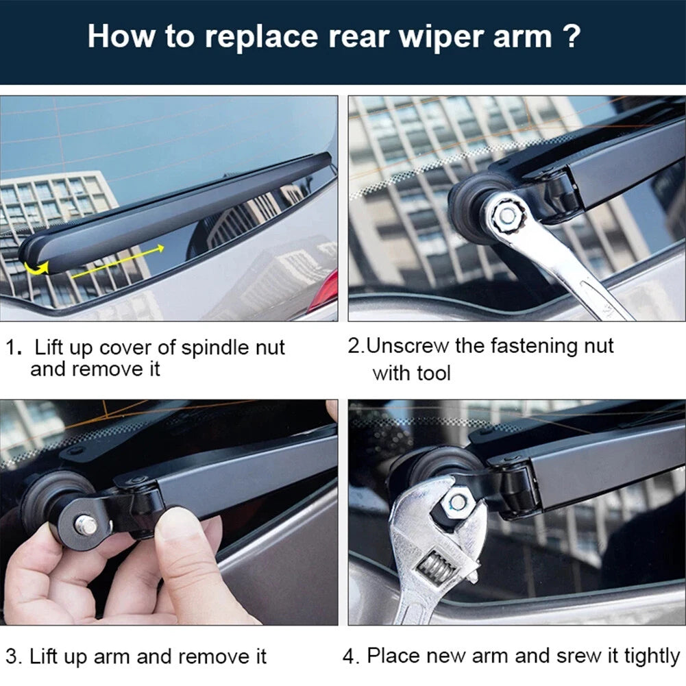 Rear Windshield Wiper Arm Blade Set for Honda, Infiniti, Nissan, Subaru