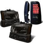 Headlight and Tail Light Kit for Silverado (2003–2007) - Smoked, LED, Black Tint
