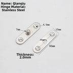 Stainless Steel Hinge for Cabinet and Flip Window Integration (6x1.2x0.2cm)