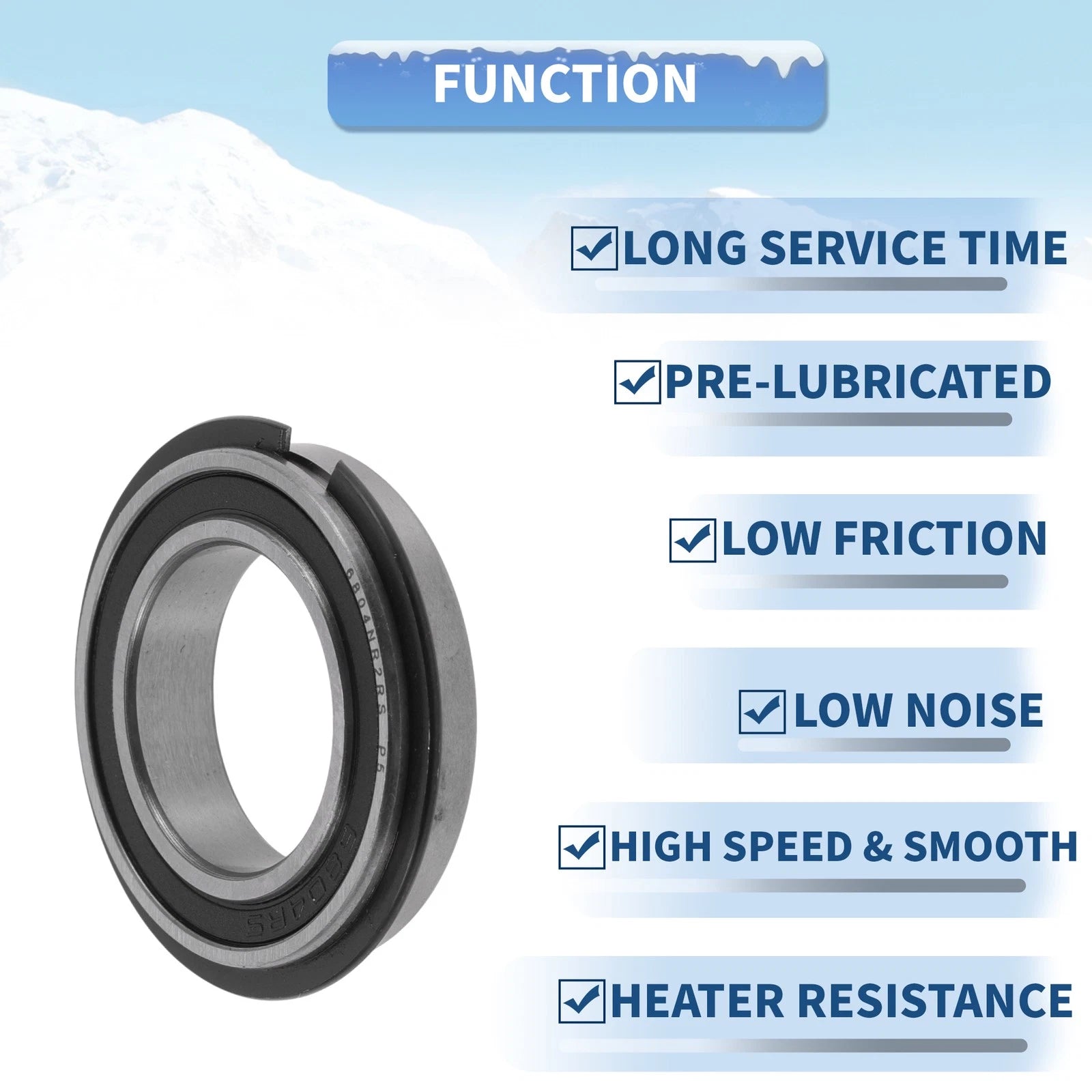 Deep Groove Ball Bearing 6804NR2RS for Scooter Skateboard (20x32x7mm)