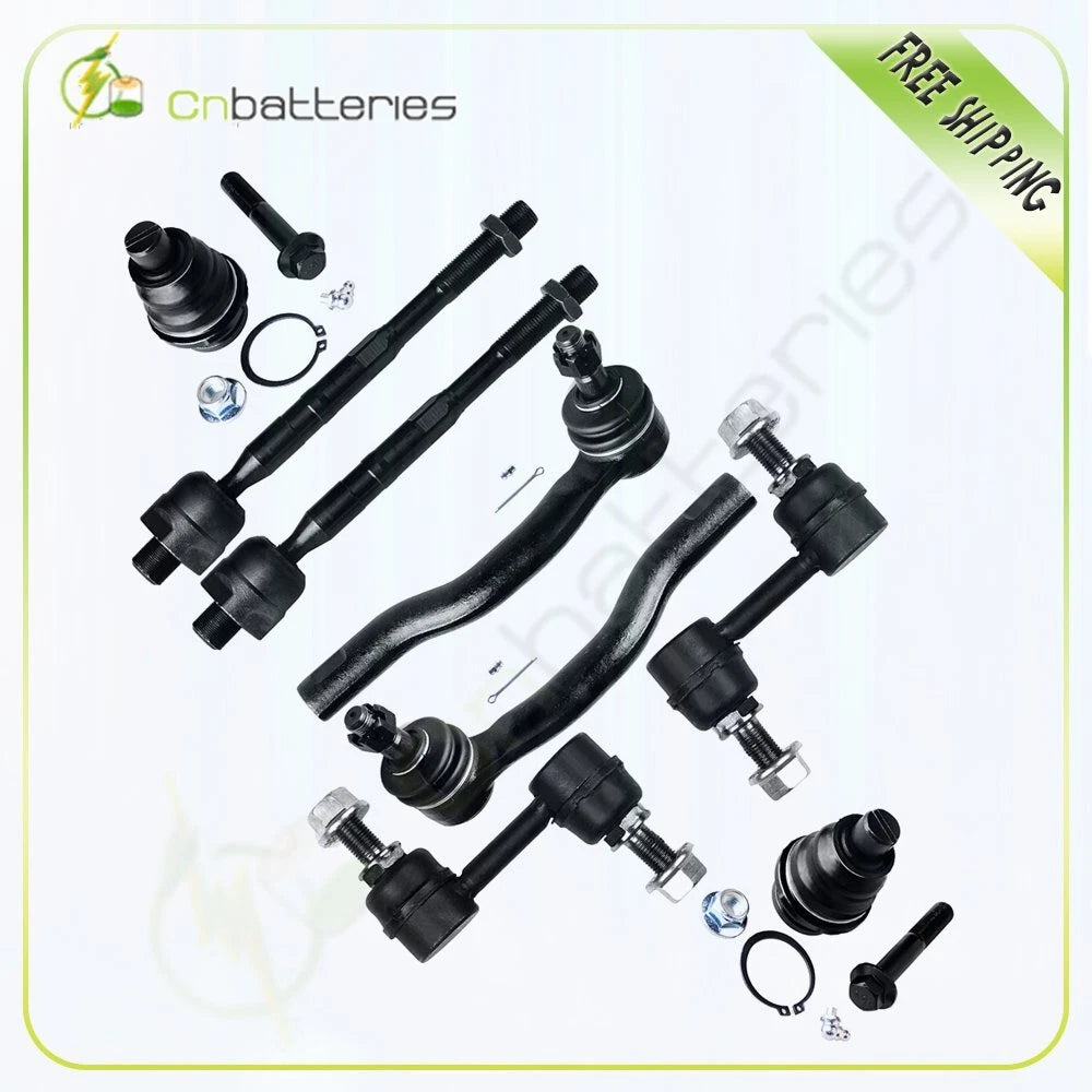 Set of 8 Tie Rod Ends for Nissan Titan, Armada (2004–2023)