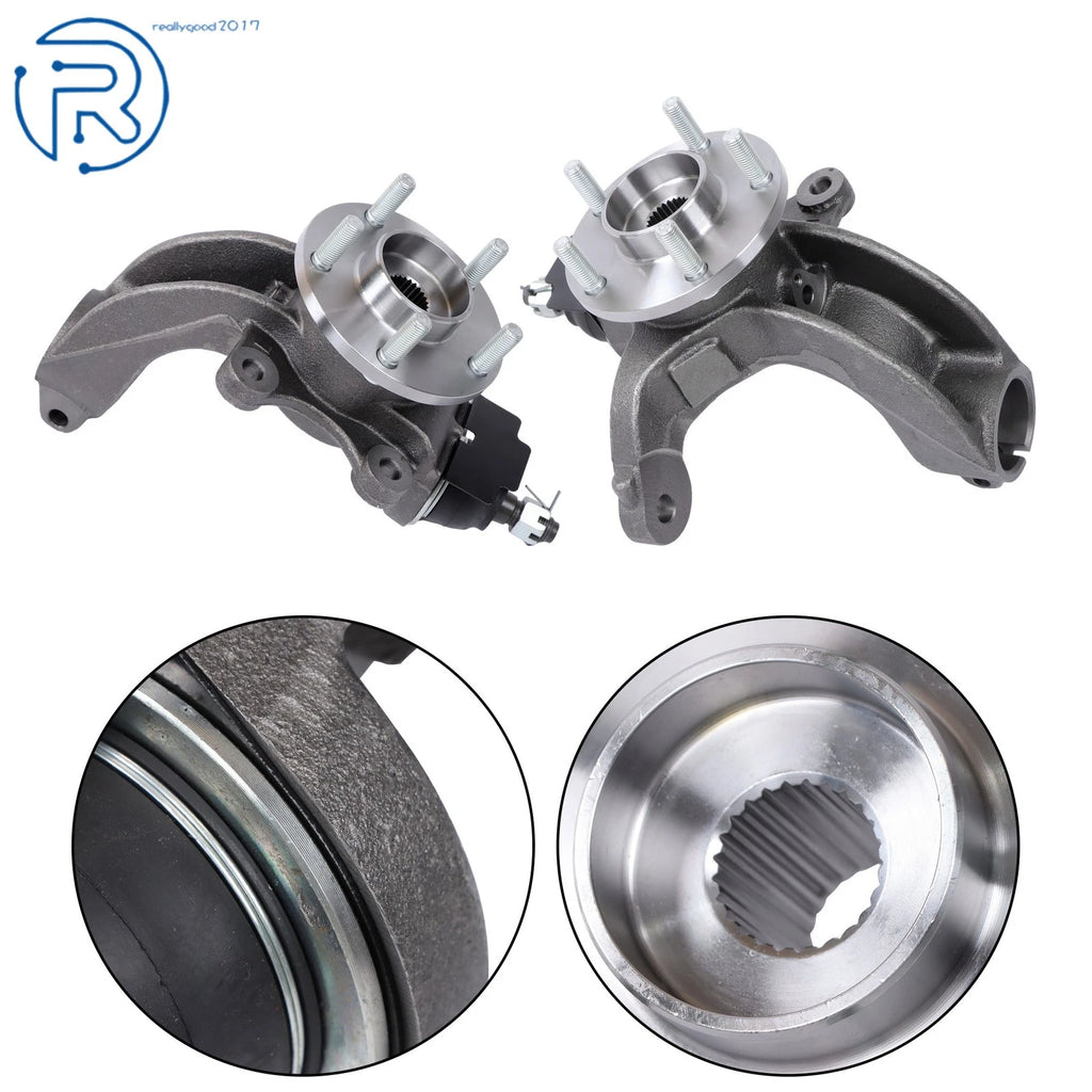 Set of 2 Front Wheel Hub Bearing Knuckle Assembly for Ford Transit Connect (2011-2013)