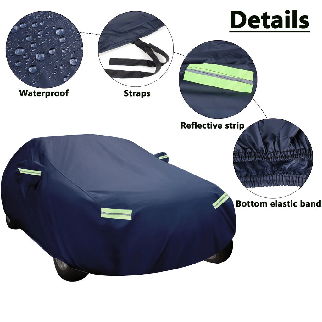Car Cover for Blue Vehicle (Waterproof, UV Resistant, All Weather)
