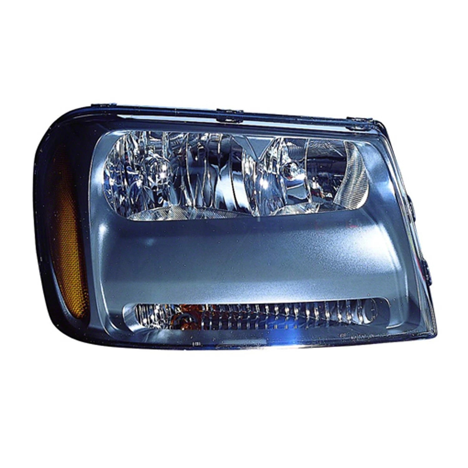 Replacement Passenger Side Halogen Headlight Assembly w/o Grill Notch On Lens