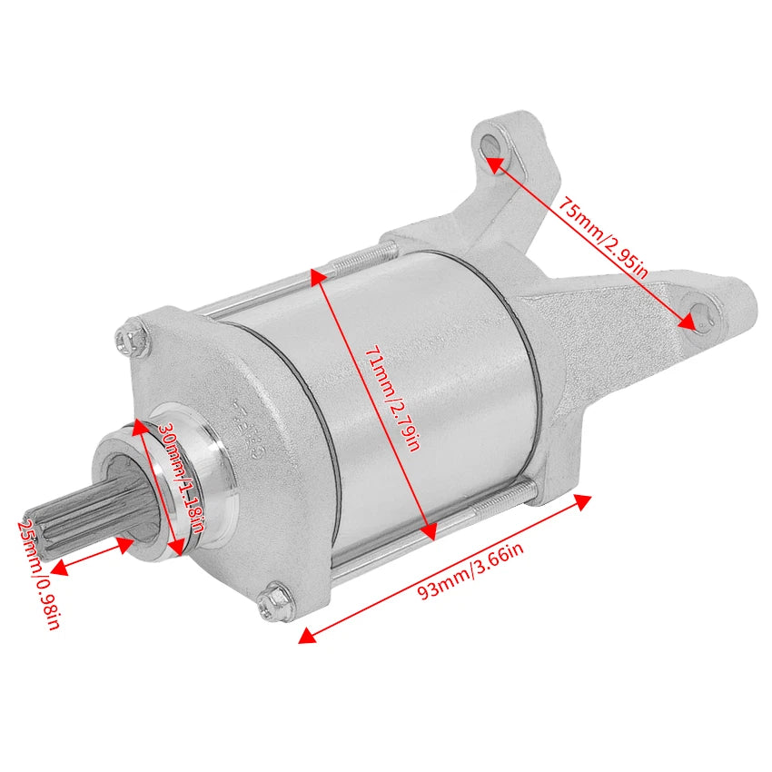 Starter Motor for Suzuki SV650S, SFV650, Gladius (2011–2015), DL650 V-Strom (2011–2021)