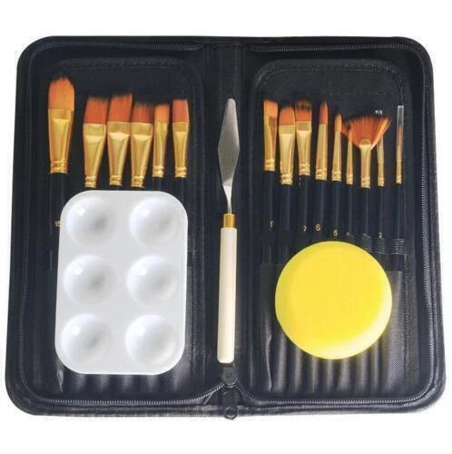 15Pcs Acrylic Oil Painting Brushes Set for Artists
