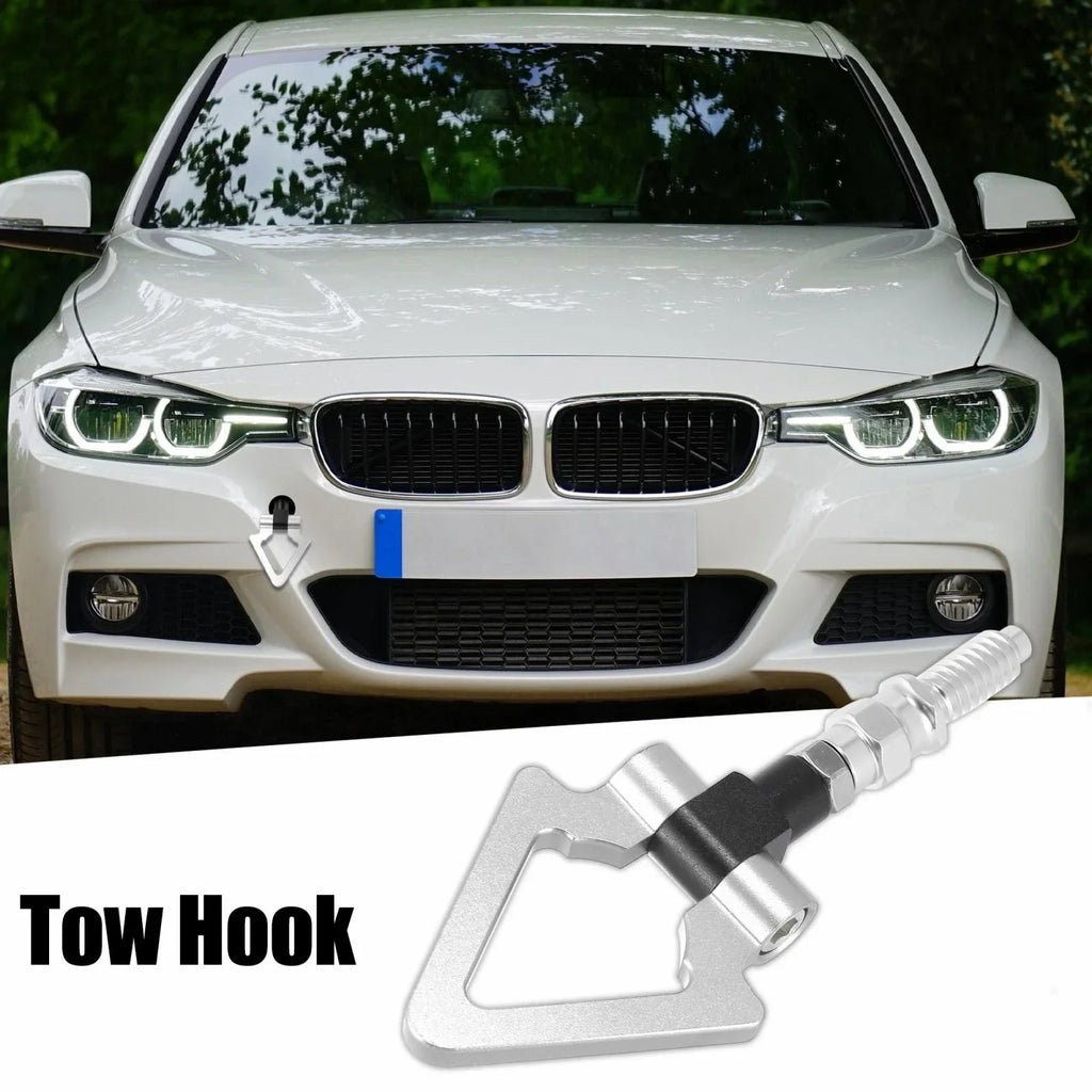 Racing Tow Hook Triangle Ring for BMW 3 Series 5 Series 7 Series Z3 Z4 Silver