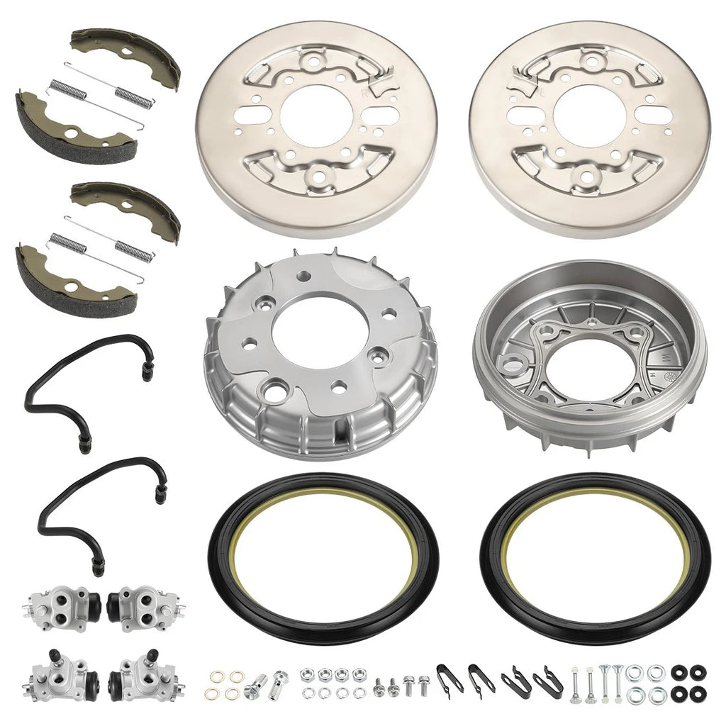 Front Brake Drum Plate Wheel Cylinder Shoes for Honda TRX450FM (2002–2004)