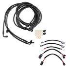 12" Black Extended Stainless Brake Line for Harley Touring (2017–2020)