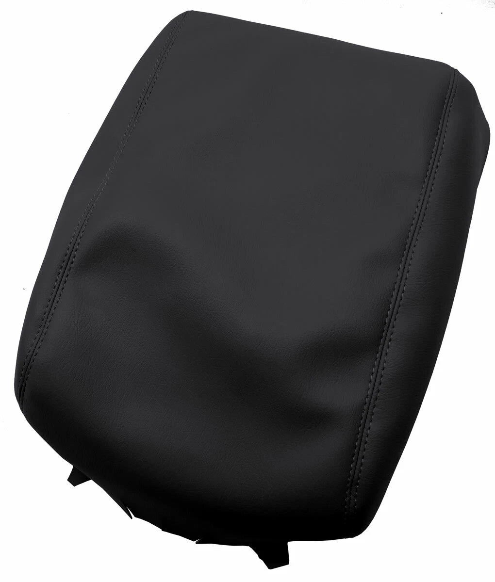 Center Console Lid Armrest Cover for Nissan Titan (2016–2020) Black PVC Leather